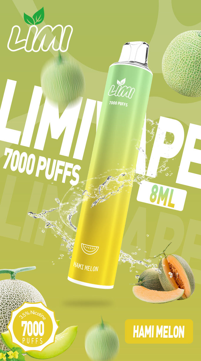 新品Limi7000口拋棄式 ILIA哩亞同廠生產 煙油容量更高 口味更優化 LIMI一次性7000Puffs便攜式圓管電子煙-VAKA糖果雲煙館