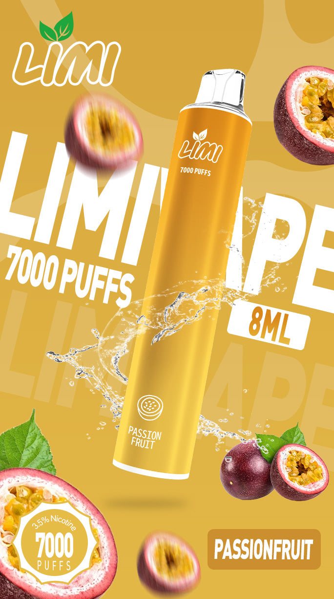 新品Limi7000口拋棄式 ILIA哩亞同廠生產 煙油容量更高 口味更優化 LIMI一次性7000Puffs便攜式圓管電子煙-VAKA糖果雲煙館