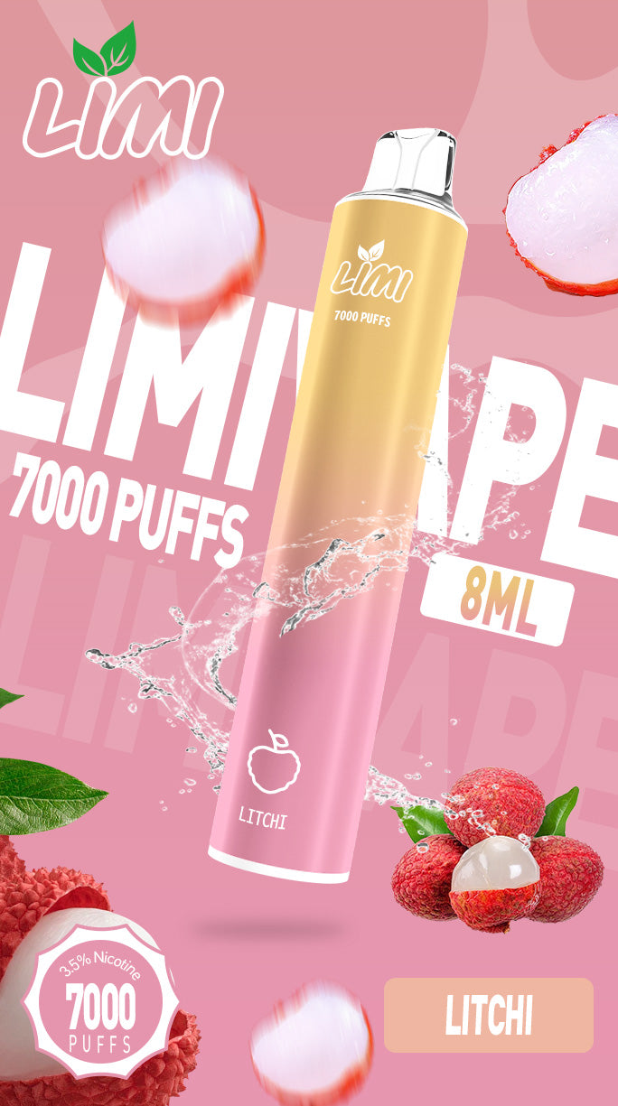 新品Limi7000口拋棄式 ILIA哩亞同廠生產 煙油容量更高 口味更優化 LIMI一次性7000Puffs便攜式圓管電子煙-VAKA糖果雲煙館