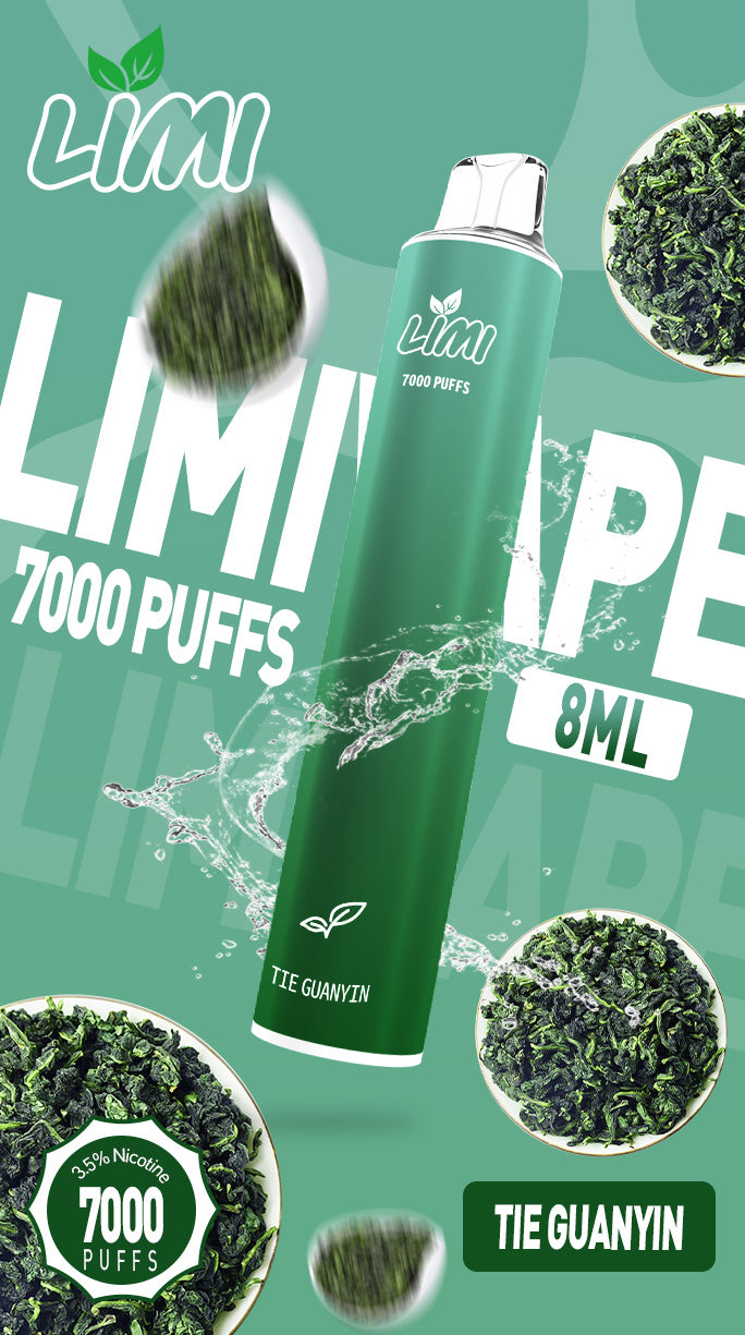新品Limi7000口拋棄式 ILIA哩亞同廠生產 煙油容量更高 口味更優化 LIMI一次性7000Puffs便攜式圓管電子煙-VAKA糖果雲煙館