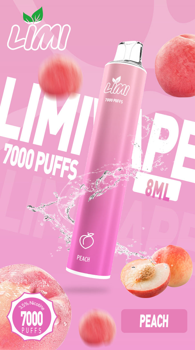 新品Limi7000口拋棄式 ILIA哩亞同廠生產 煙油容量更高 口味更優化 LIMI一次性7000Puffs便攜式圓管電子煙-VAKA糖果雲煙館