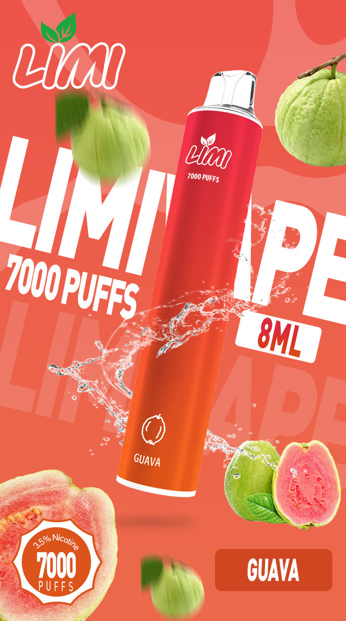 新品Limi7000口拋棄式 ILIA哩亞同廠生產 煙油容量更高 口味更優化 LIMI一次性7000Puffs便攜式圓管電子煙-VAKA糖果雲煙館