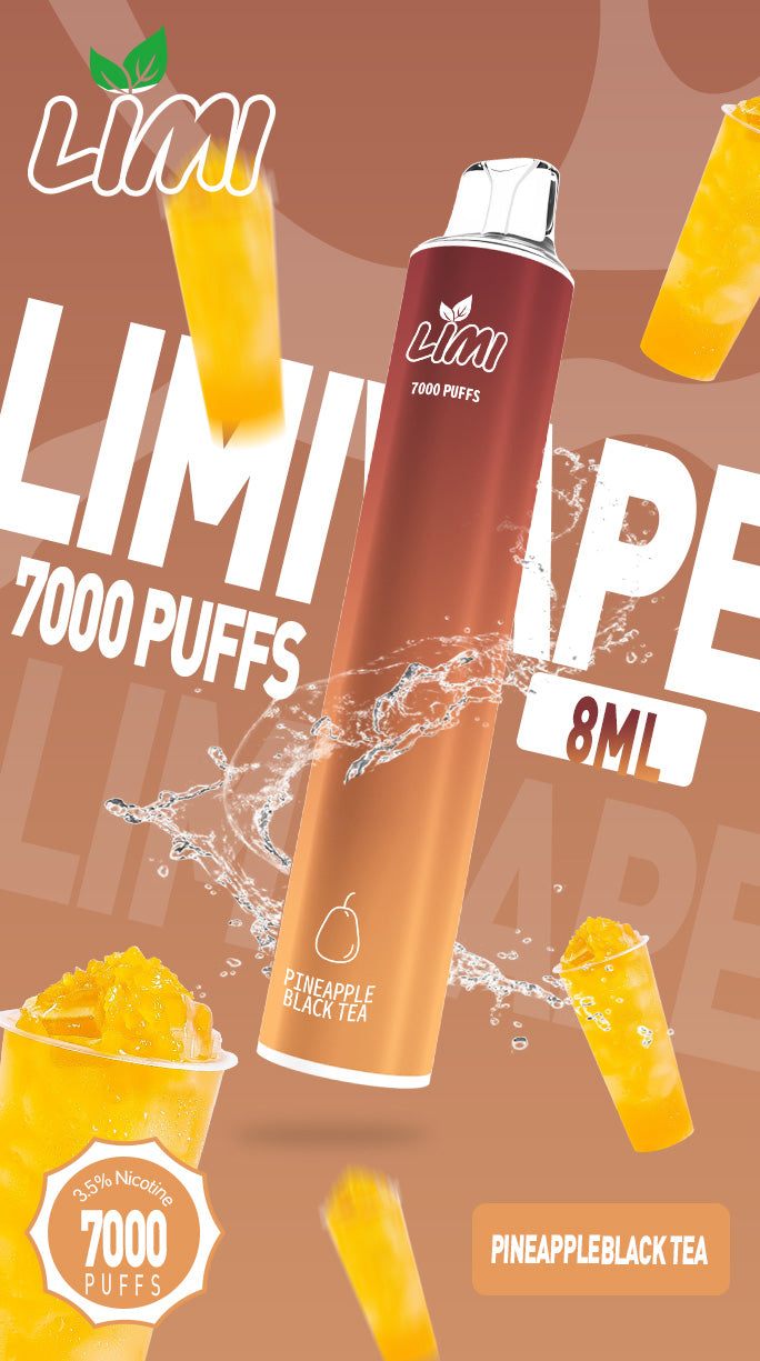 新品Limi7000口拋棄式 ILIA哩亞同廠生產 煙油容量更高 口味更優化 LIMI一次性7000Puffs便攜式圓管電子煙-VAKA糖果雲煙館
