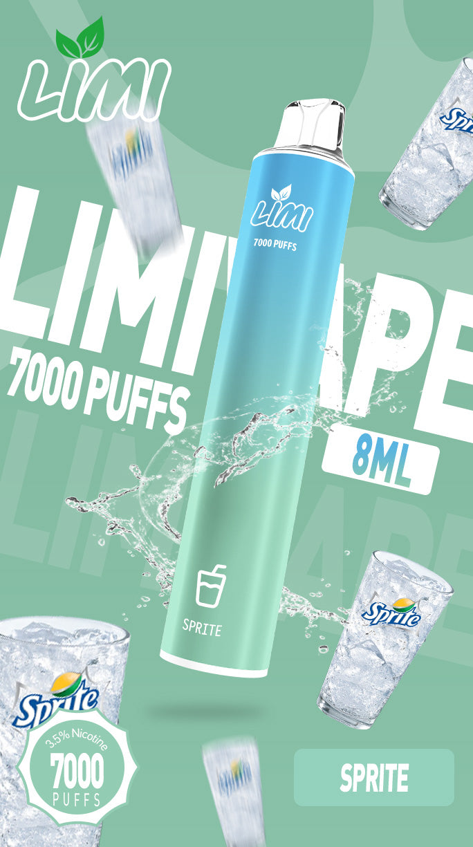 新品Limi7000口拋棄式 ILIA哩亞同廠生產 煙油容量更高 口味更優化 LIMI一次性7000Puffs便攜式圓管電子煙-VAKA糖果雲煙館