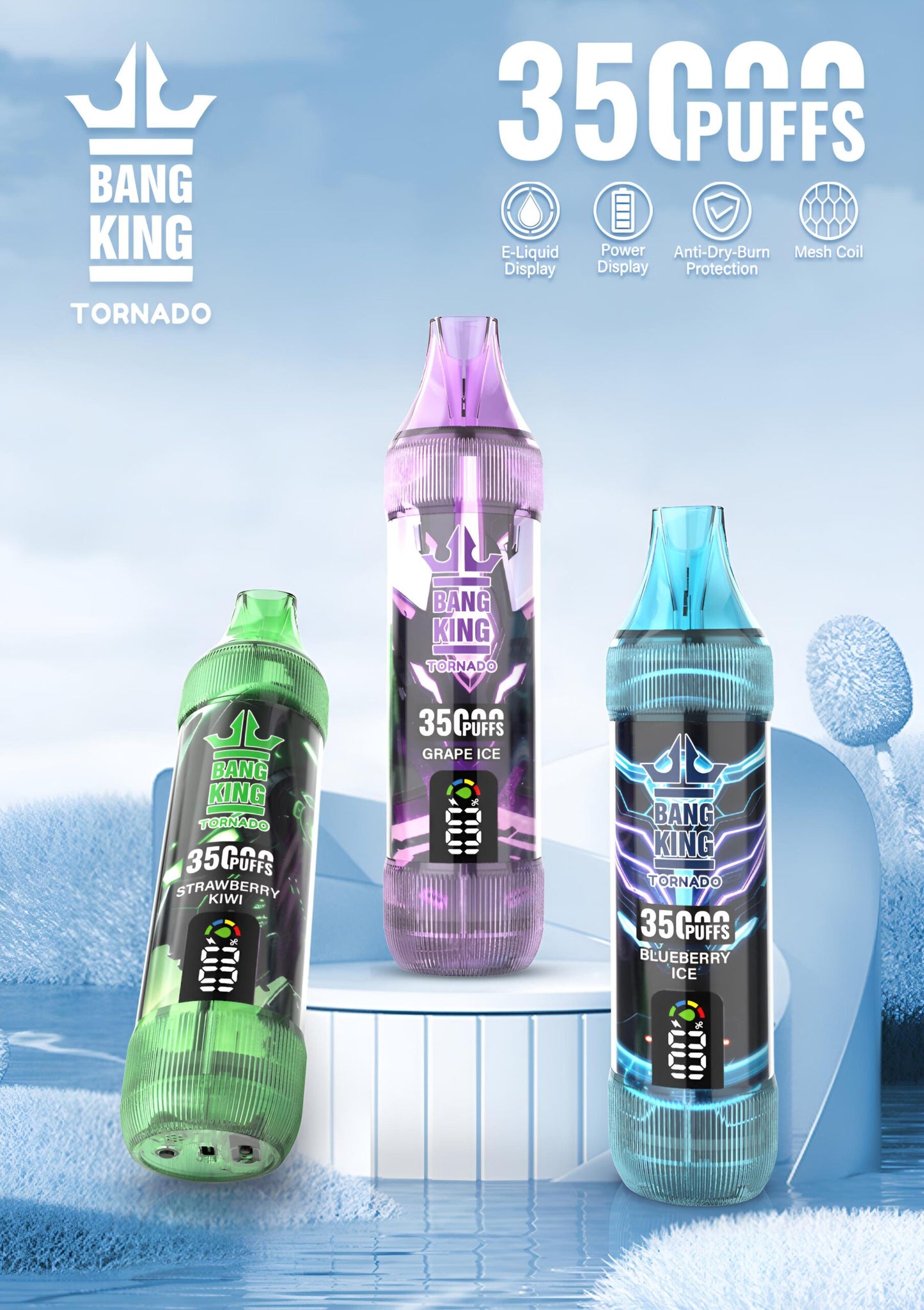 Bang King 35000 puff 二合一口味抛棄式電子煙| 原廠正品 | 一次性超長續航大容量發光電子煙-VAKA糖果雲煙館