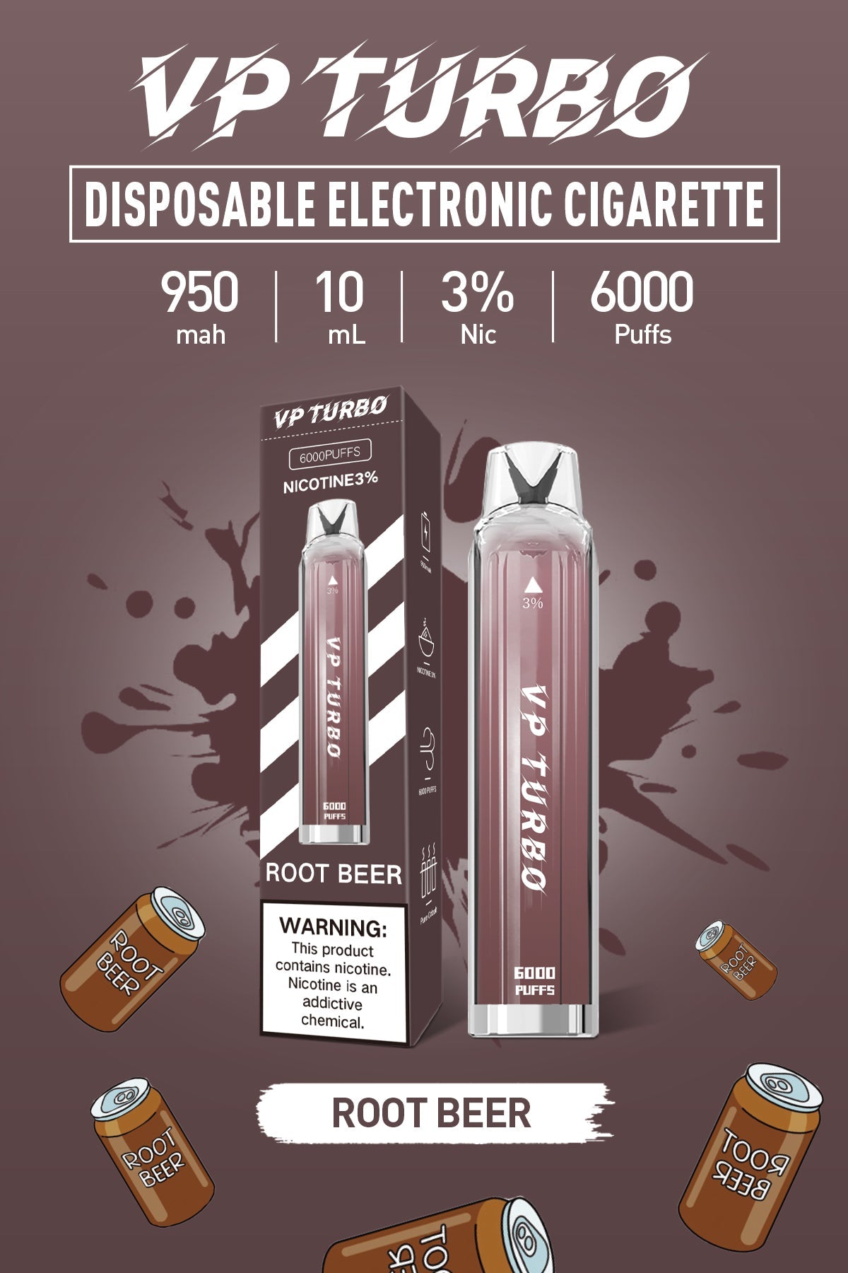 買一送一特價！！！VP TURBO 拋棄式 一次性6000口發光電子煙-VAKA糖果雲煙館