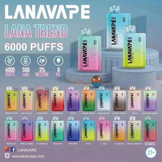 【LANA BAR BC 6000口】大容量新款拋棄式6000口-超涼款一次性電子煙-VAKA糖果雲煙館