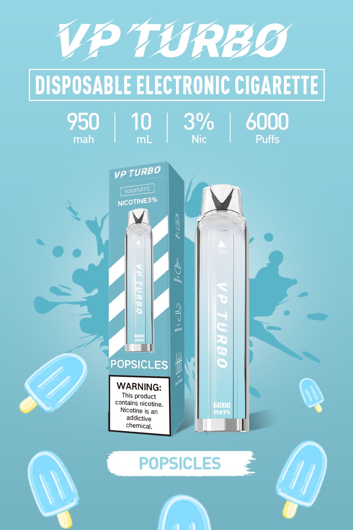 買一送一特價！！！VP TURBO 拋棄式 一次性6000口發光電子煙-VAKA糖果雲煙館