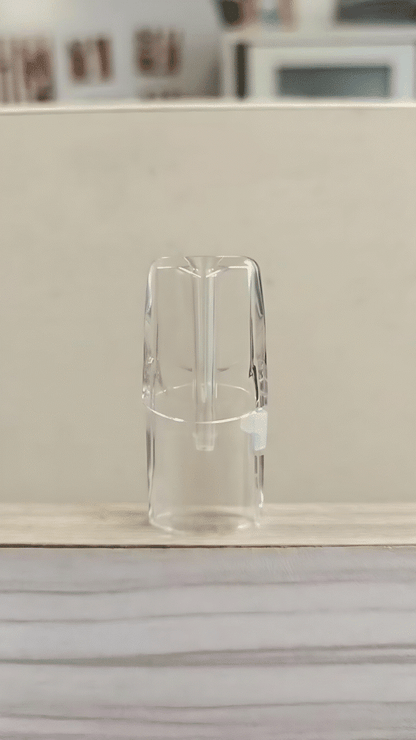 TUTX白底側注油空彈，一代可重複使用空煙彈，不漏油不吃油不卡機，2ml/適用一代煙桿-台灣現貨
