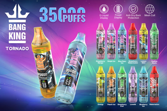 Bang King 35000 puff 二合一口味抛棄式電子煙| 原廠正品 | 一次性超長續航大容量發光電子煙-VAKA糖果雲煙館